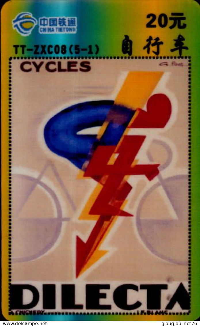 TELECARTE ETRANGERE    CYCLES DILECTA - Advertising