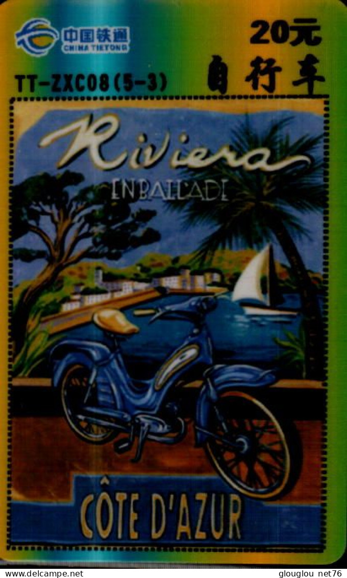 TELECARTE ETRANGERE       RIVIERA EN BALLADE   CYCLOMOTEUR - Werbung