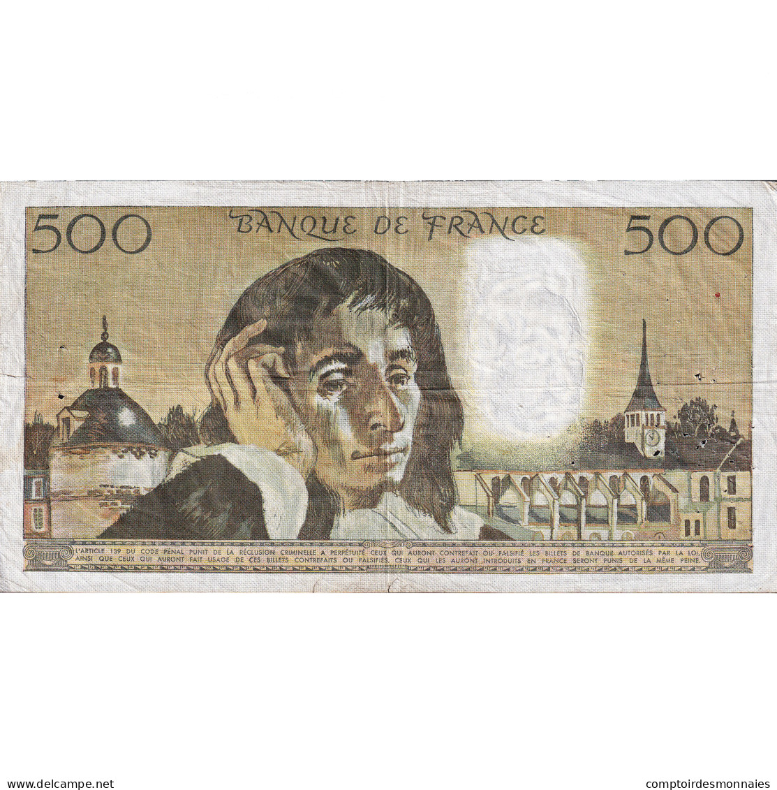 France, 500 Francs, Pascal, 1968, G.5, TB+, Fayette:71.1 - 500 F 1968-1993 ''Pascal''