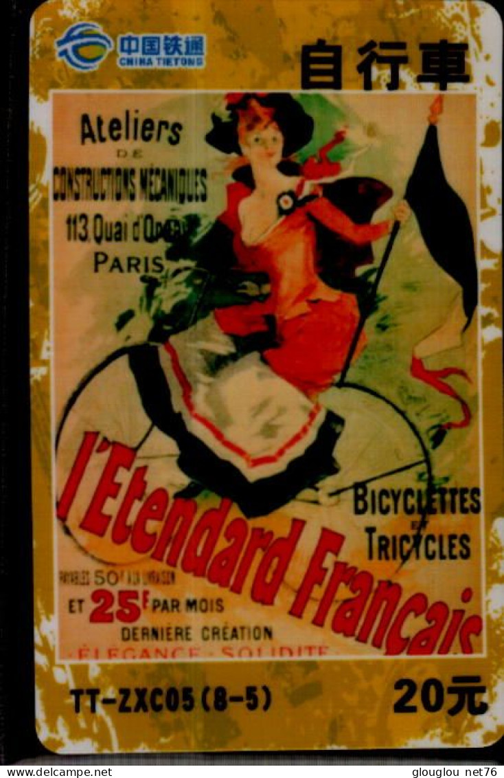 TELECARTE ETRANGERE       CYCLE ...L'ETENDARD FRANCAIS - Publicidad