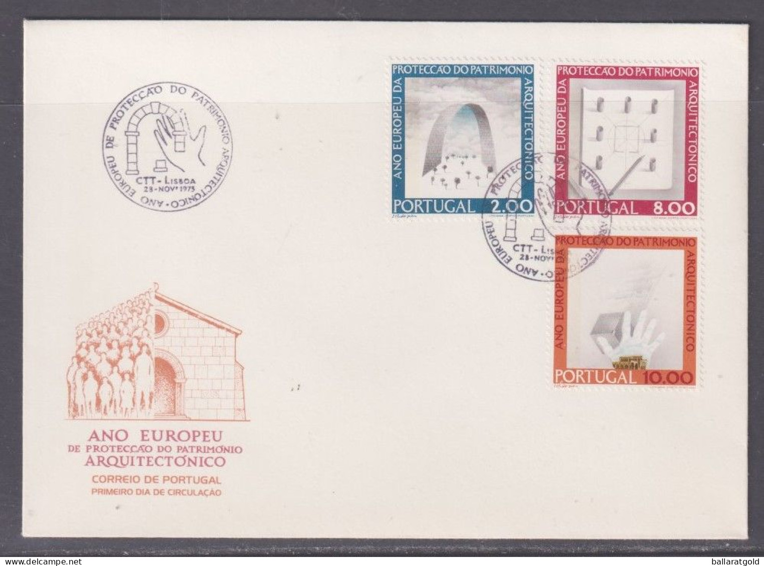 Portugal 1975 Architectural Heritage  First Day Cover - Unaddressed - Briefe U. Dokumente