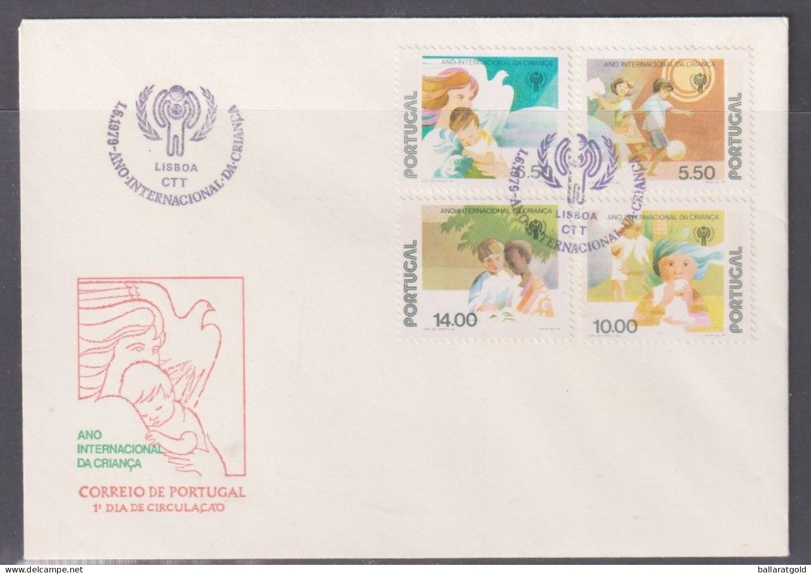 Portugal 1979 Year Of The Child First Day Cover - Unaddressed - Cartas & Documentos