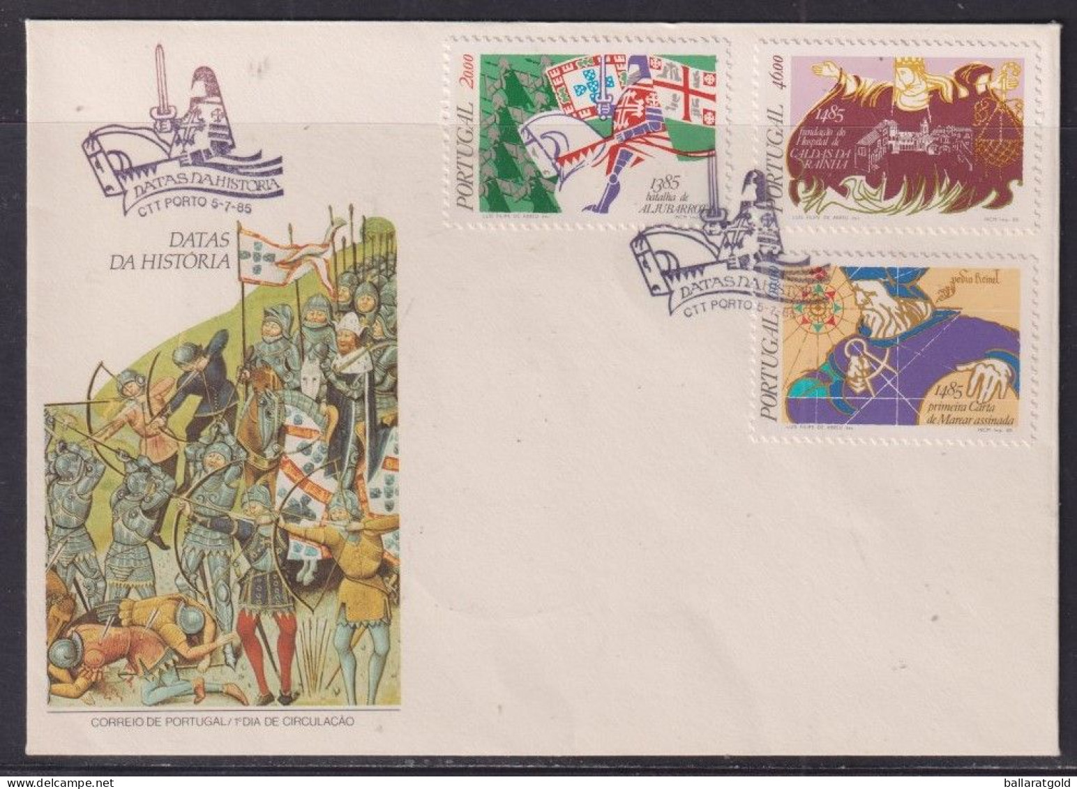 Portugal 1985 Anniversaries First Day Cover - Unaddressed - Brieven En Documenten