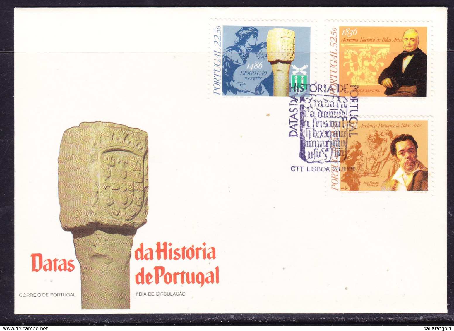 Portugal 1986 Anniversaries First Day Cover - Unaddressed - Lettres & Documents