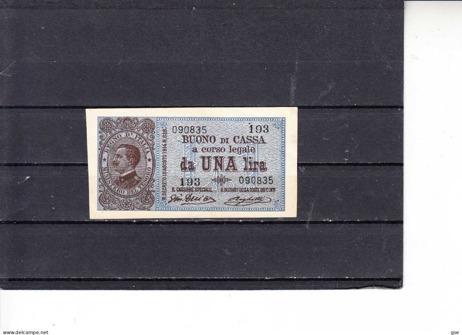 ITALIA  1917 - Unificato  11 - Buono Di Cassa - SPL - Italia – 1 Lira