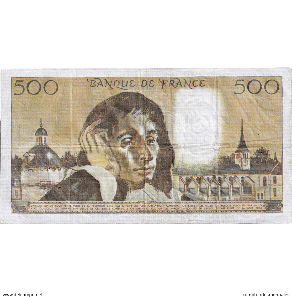 France, 500 Francs, Pascal, 1976, V.64, TB+, Fayette:71.15 - 500 F 1968-1993 ''Pascal''