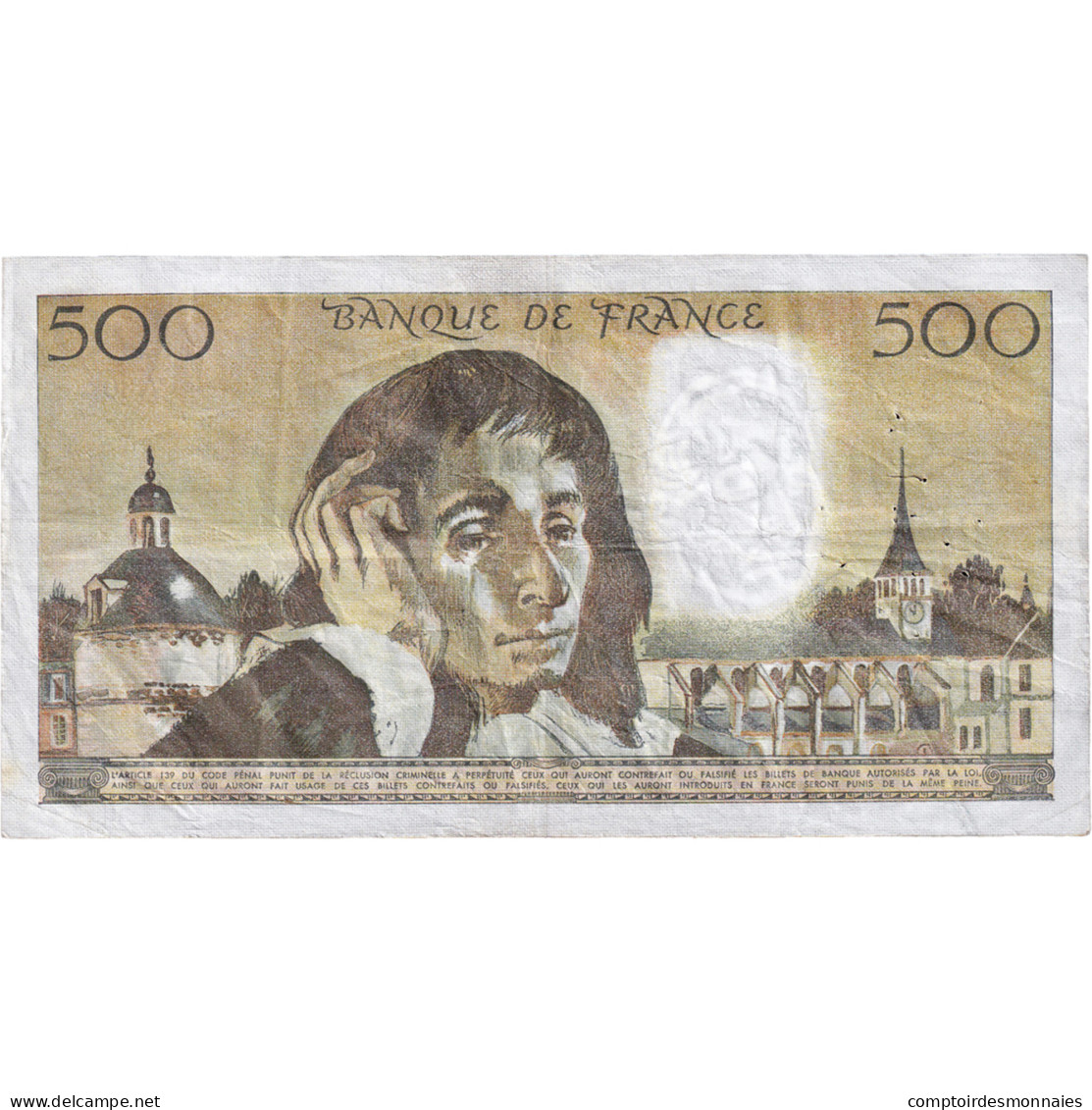 France, 500 Francs, Pascal, 1977, V.80, TB+, Fayette:71.17 - 500 F 1968-1993 ''Pascal''