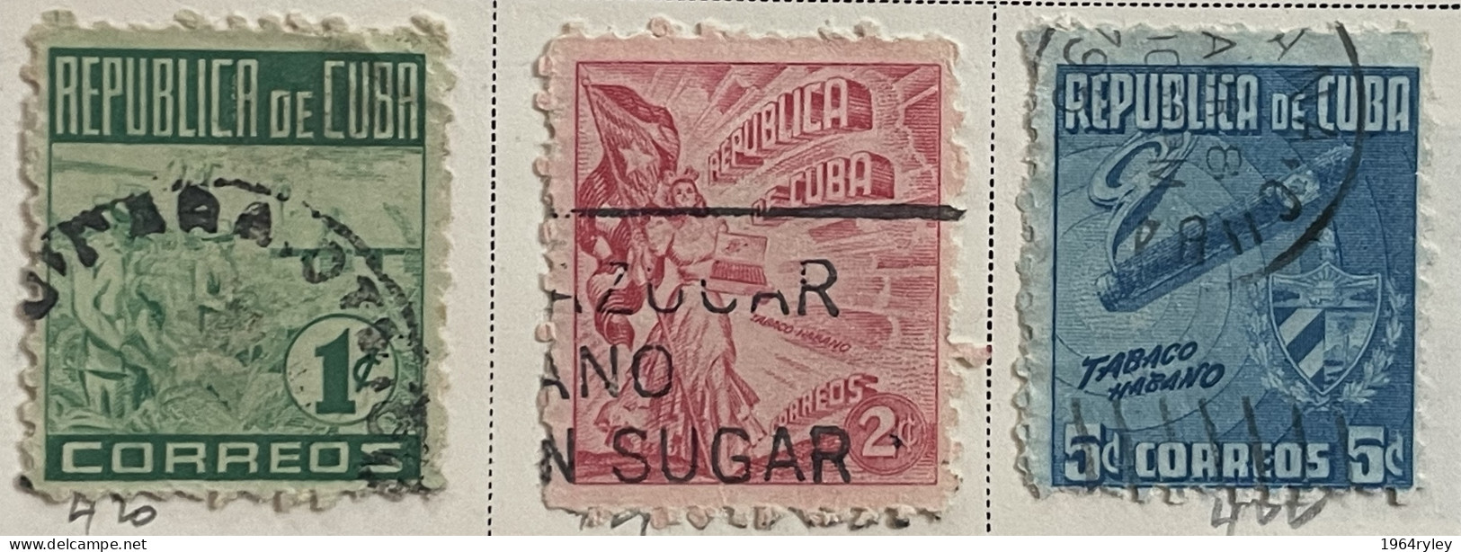 CUBA - (0) - 1948  # 420/422 - Used Stamps