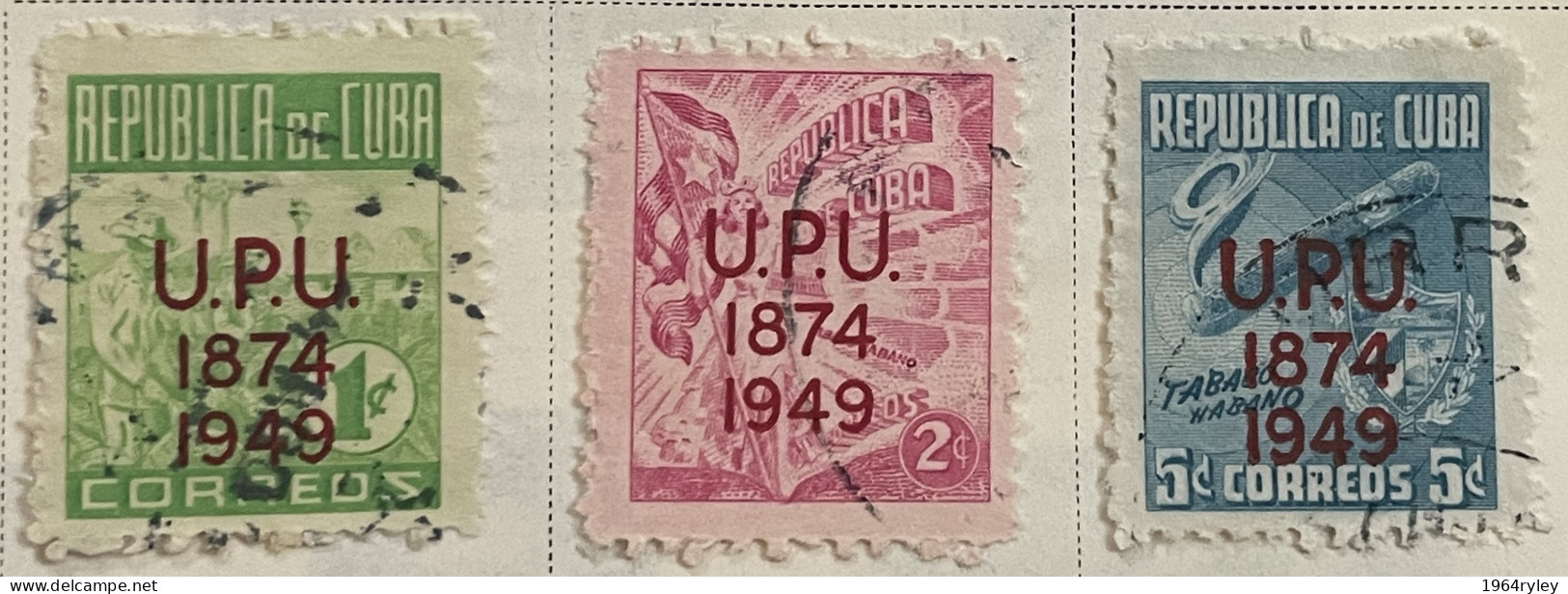 CUBA - (0) - 1950  # 449/451 - Used Stamps