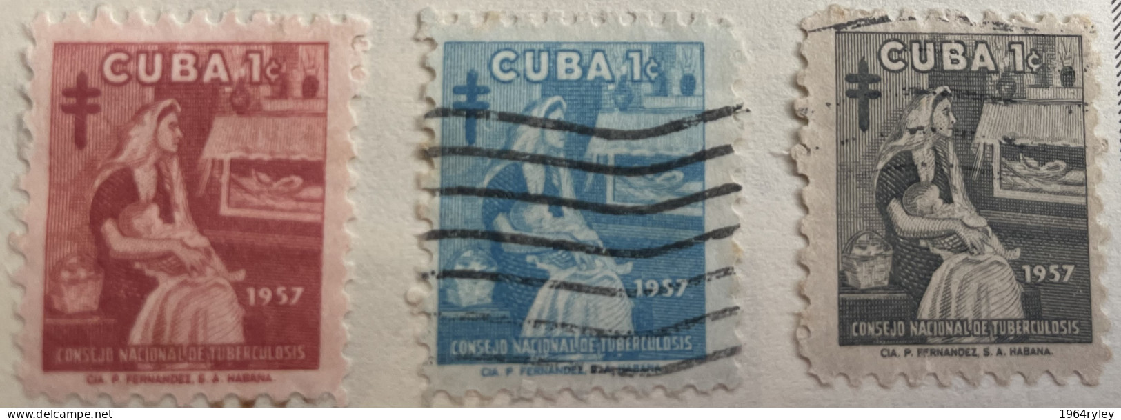 CUBA - (0) - 1957  -   # RA 35/38 - Used Stamps