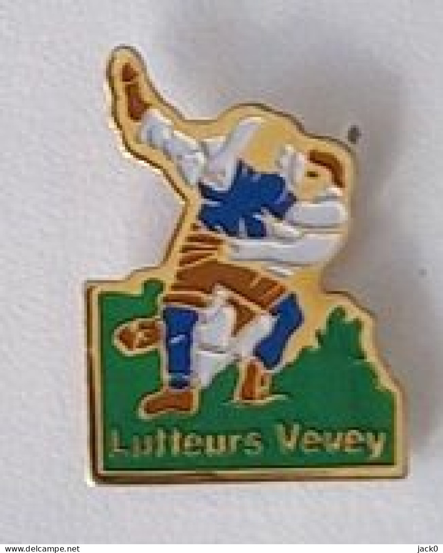 Pin' S  SUISSE, Ville, Sport  Club  Lutteurs  VEVEY - Ringen