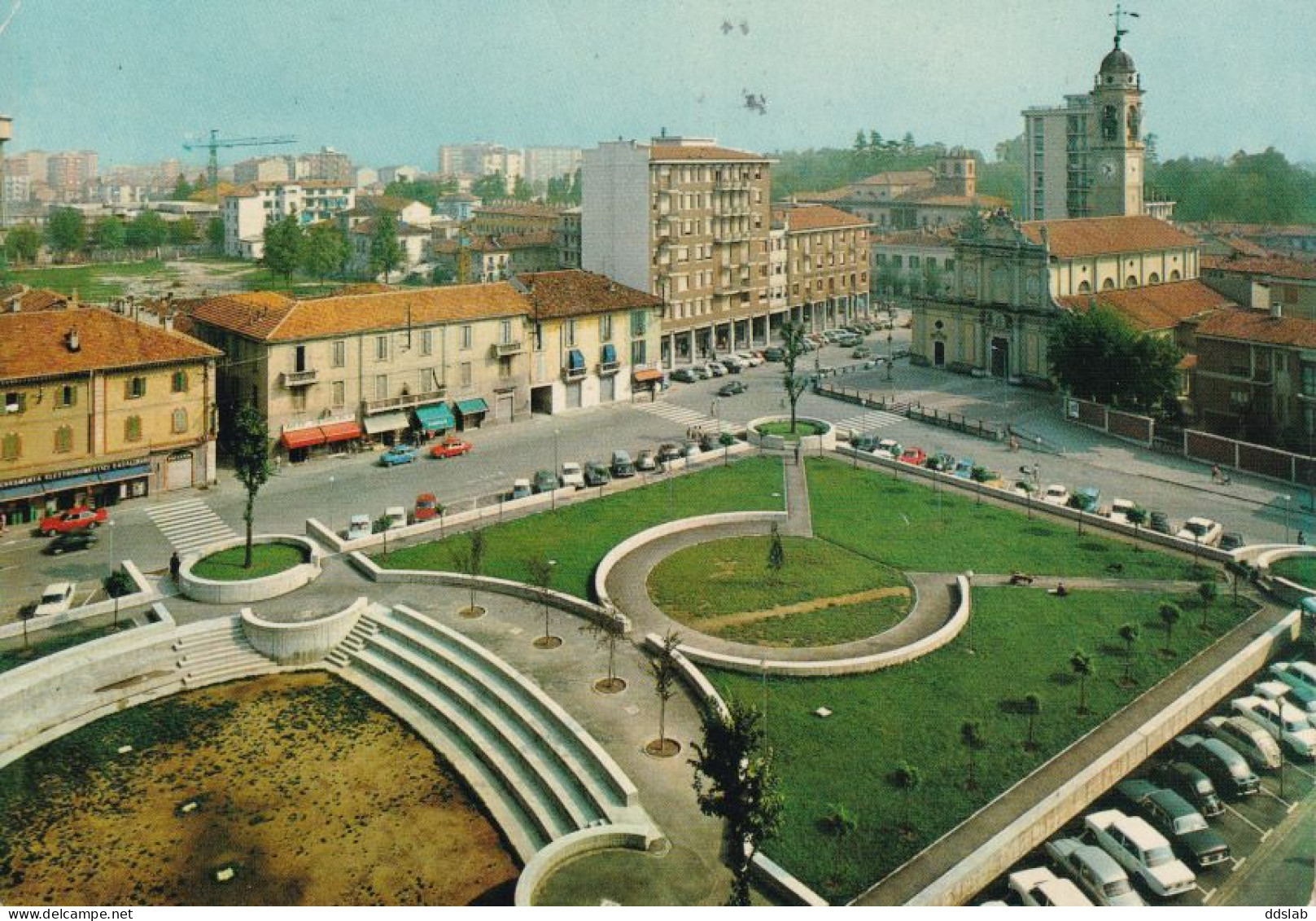 1972 - Cinisello Balsamo (Milano) - Piazza Gramsci - Affr. 25L Giovanni Verga - Auto D'epoca - Cinisello Balsamo