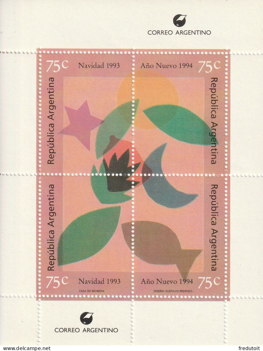 ARGENTINE - BLOC N°58 ** (1993) Noël - Blocks & Kleinbögen