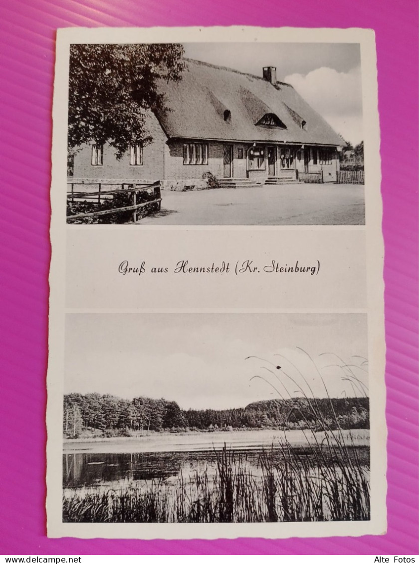 Alte AK Ansichtskarte Postkarte Gruß Aus Hennstedt Kreis Steinburg Schleswig Holstein Gasthaus Gaststätte Landkrog Alt - Bad Oldesloe