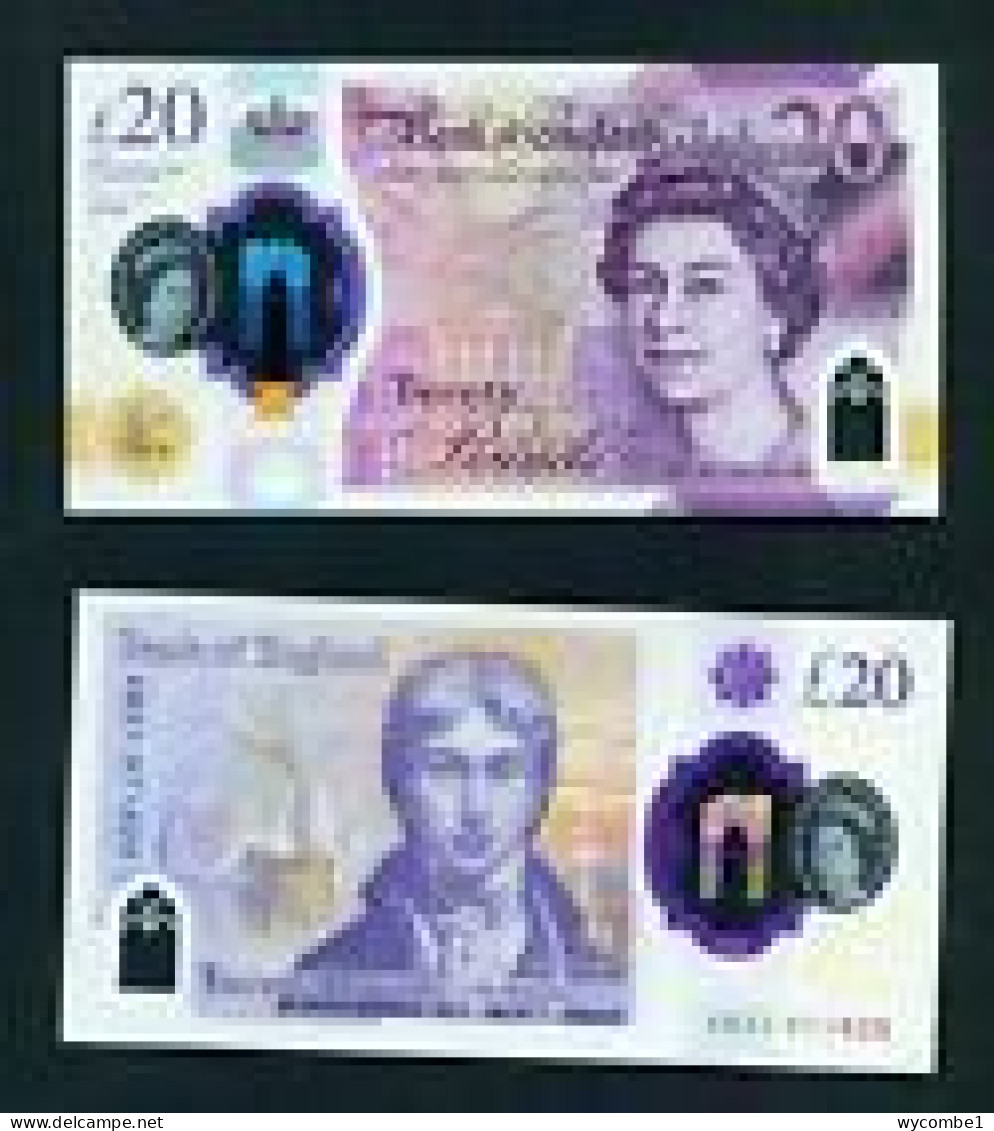 GREAT BRITAIN  -  2020 20 Pounds UNC  Banknote - 10 Ponden