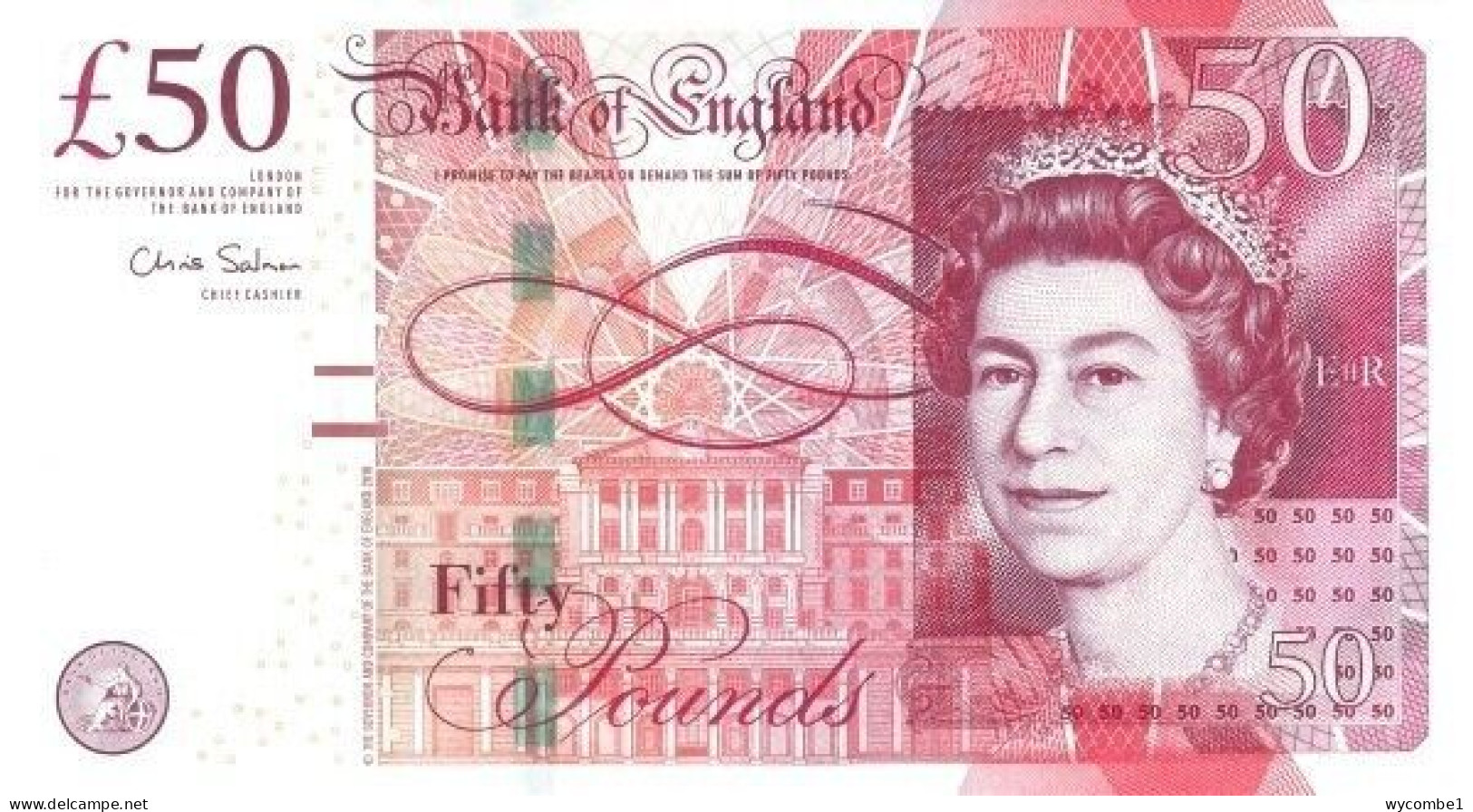 GREAT BRITAIN  -  2010 50 Pounds UNC  Banknote - 10 Ponden