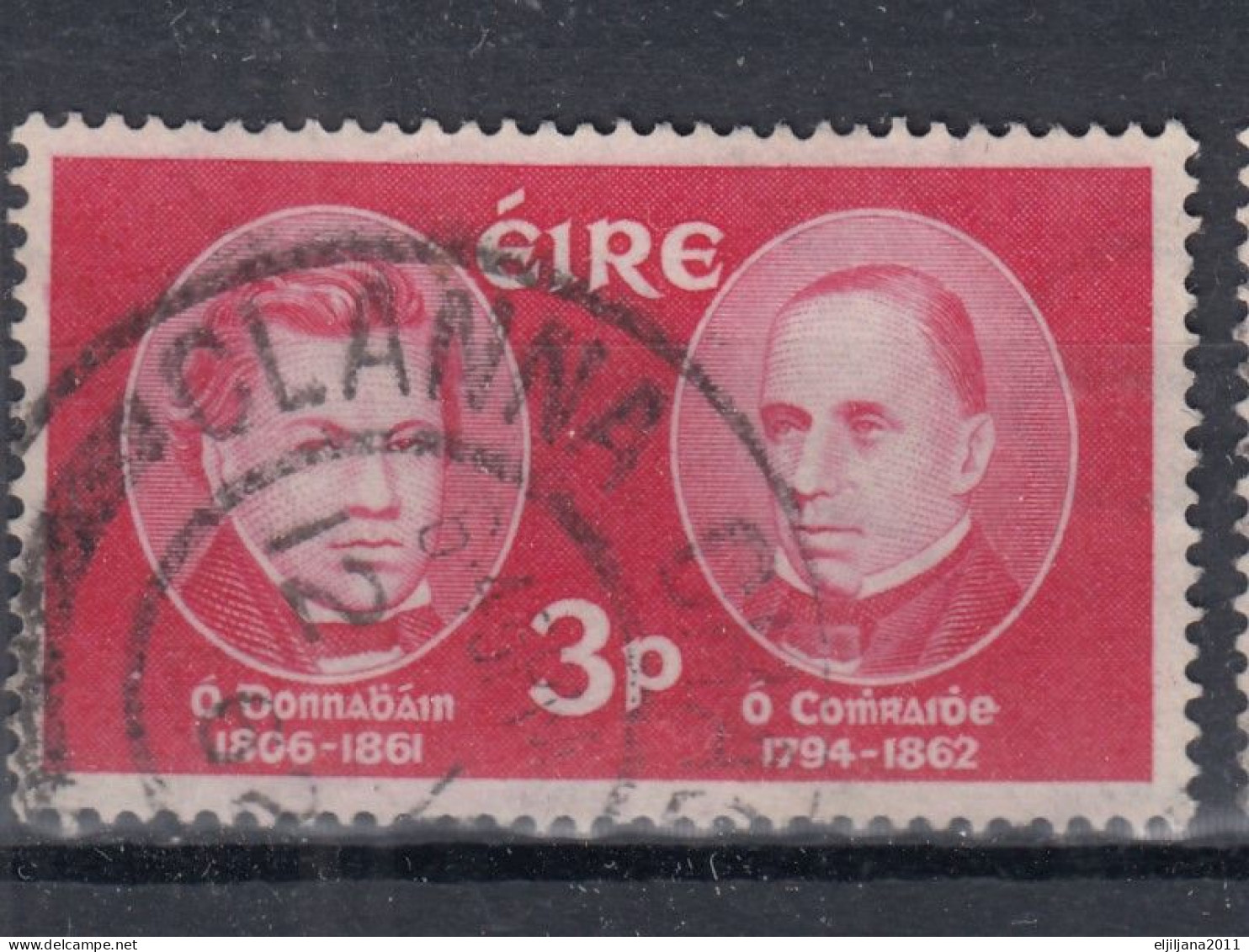 SALE !! 50 % OFF !! ⁕ IRELAND 1962 EIRE ⁕ (scholars) JOHN O'DONOVAN & EUGENE O'CURRY 3 P. Scott #182, ⁕ 11v Used - Usati