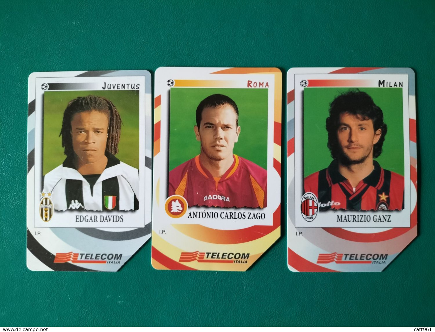 Set 3 Scheda Telefoniche Telecom Tema Calciatori Davids Zago Ganz - Personajes