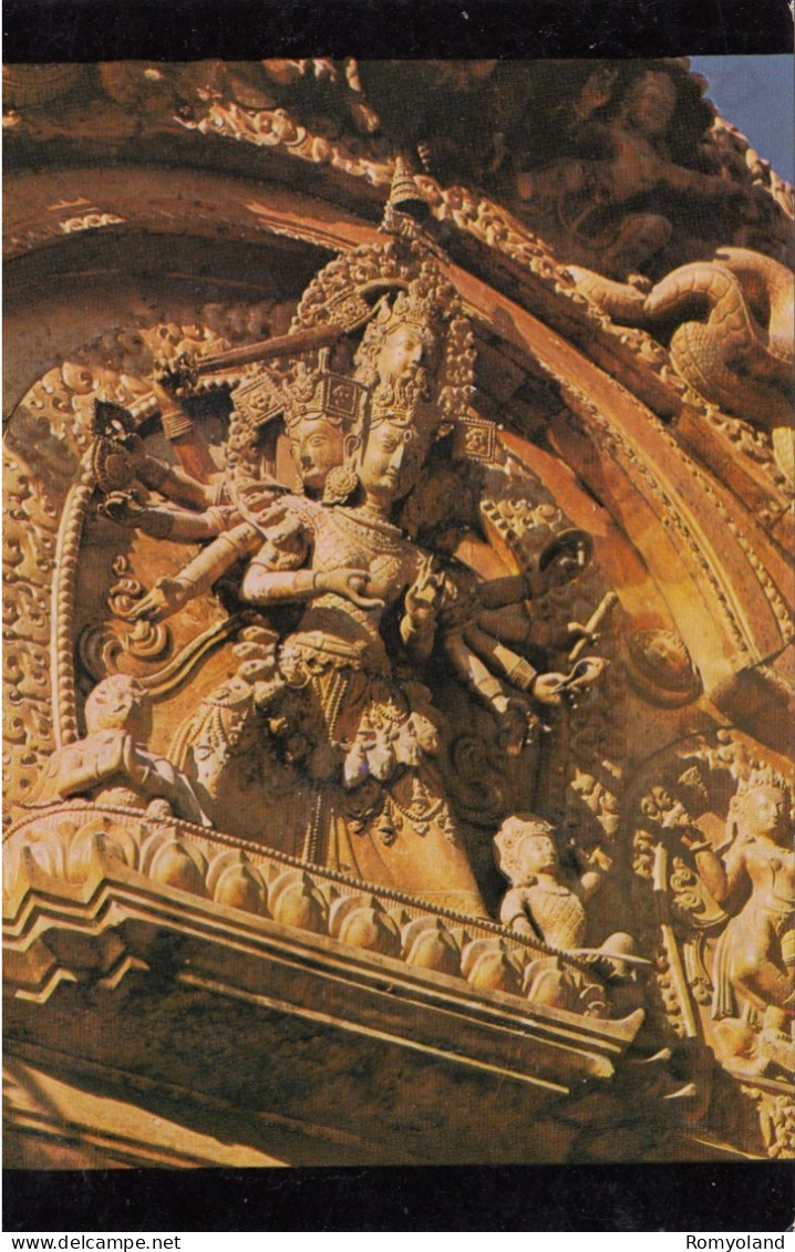 CARTOLINA  BHAKTAPUR,NEPAL-BHAGABATI GODDES&POWER (GOLDEN GATE OF BHADGAON)-VIAGGIATA 1971 - Népal