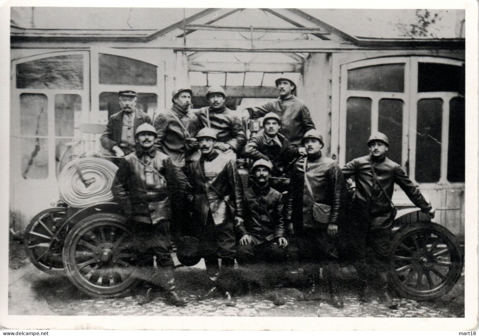 Photo Originale - Groupe De POMPIERS ( De Paris ? ) - Années 1920 / 1930 - 16/11 - Brandweer