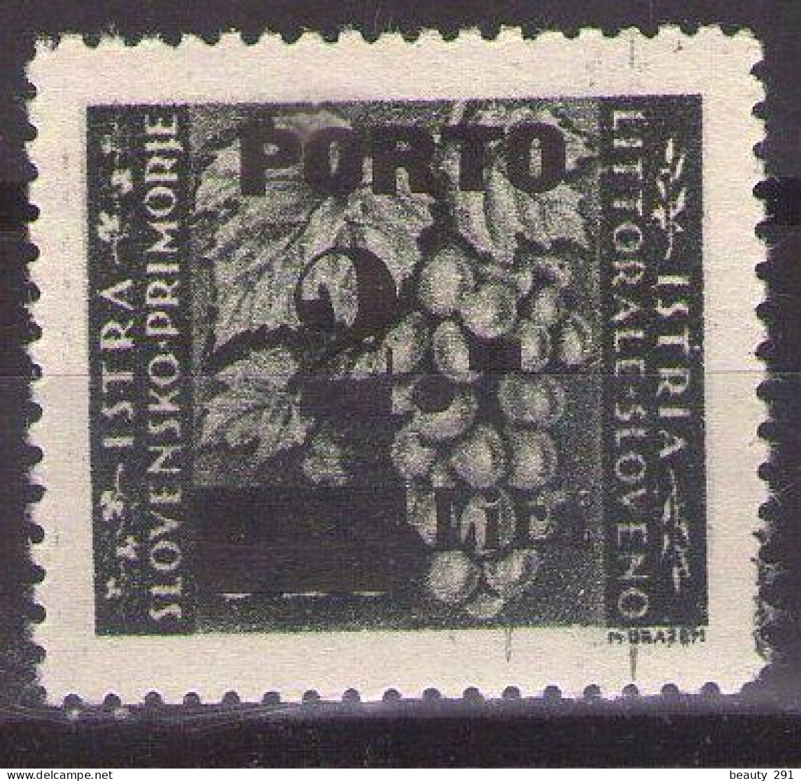 1946 ISTRIA E LITORALE SLOVENO SEGNATASSE,PORTO ,Sass. 15, TIP IIa, MNH**LUX - Yugoslavian Occ.: Slovenian Shore