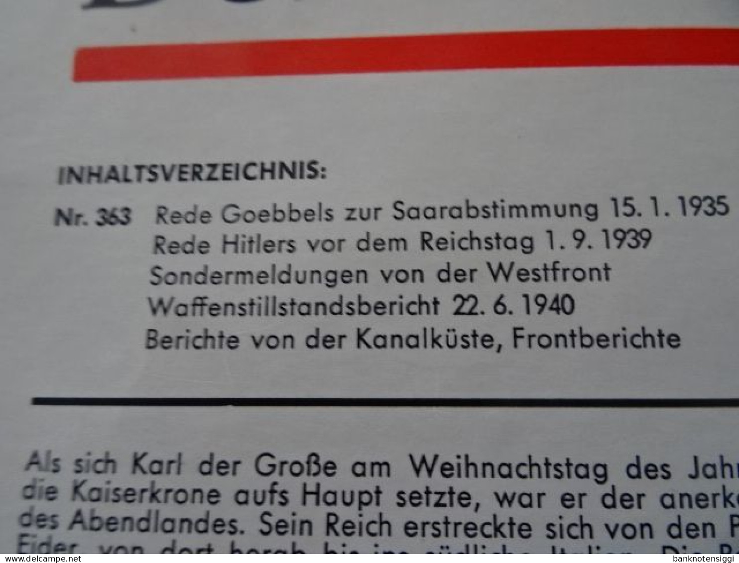 Originale Schallplatte"Vorwärts Voran." Der Feldzug In Frankreich Nr.363 - 1939-45