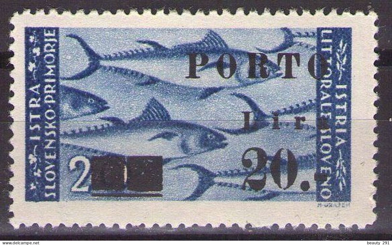 1946 ISTRIA E LITORALE SLOVENO SEGNATASSE,PORTO ,Sass. 18, TIP I, MH* - Yugoslavian Occ.: Slovenian Shore