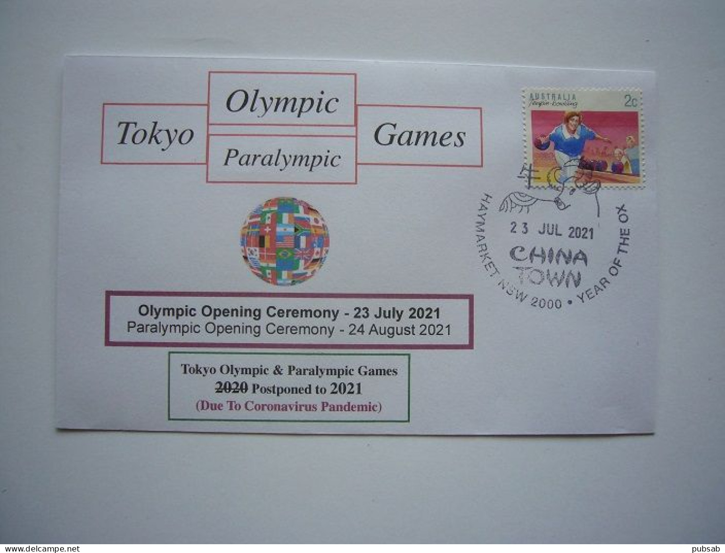 Avion / Airplane / AIRMAIL / Tokyo Games / 2020 Postponed 2021 Due To Coronavirus Pandemic - Lettres & Documents