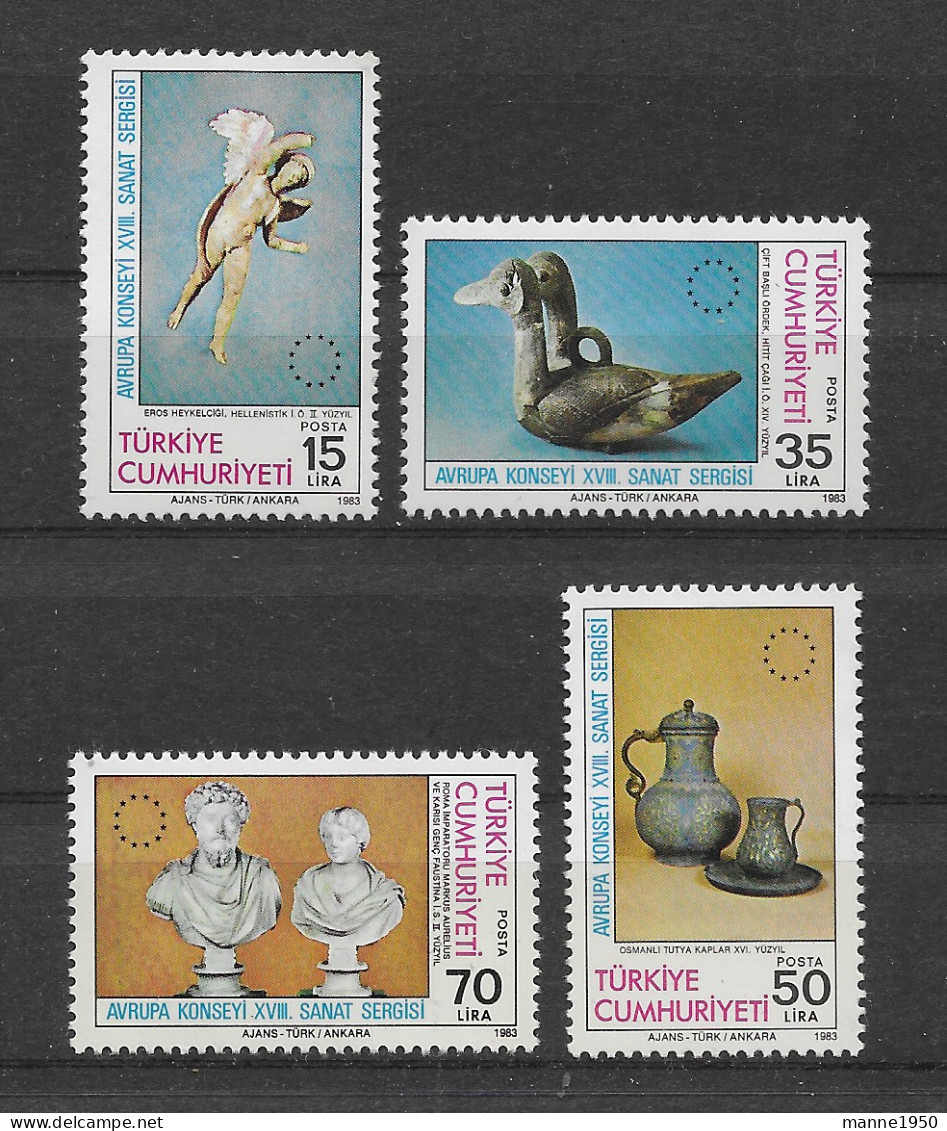 Türkei 1983 Kunst Mi.Nr. 2636/39 Kpl. Satz ** - Unused Stamps