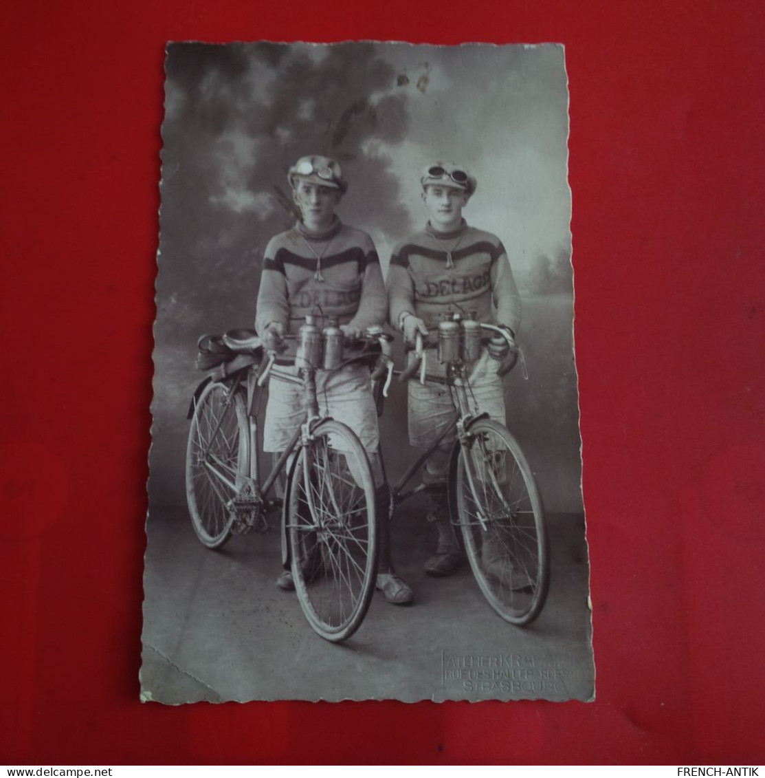 CARTE PHOTO COUREUR CYCLISTE DELAGE ? - Cyclisme