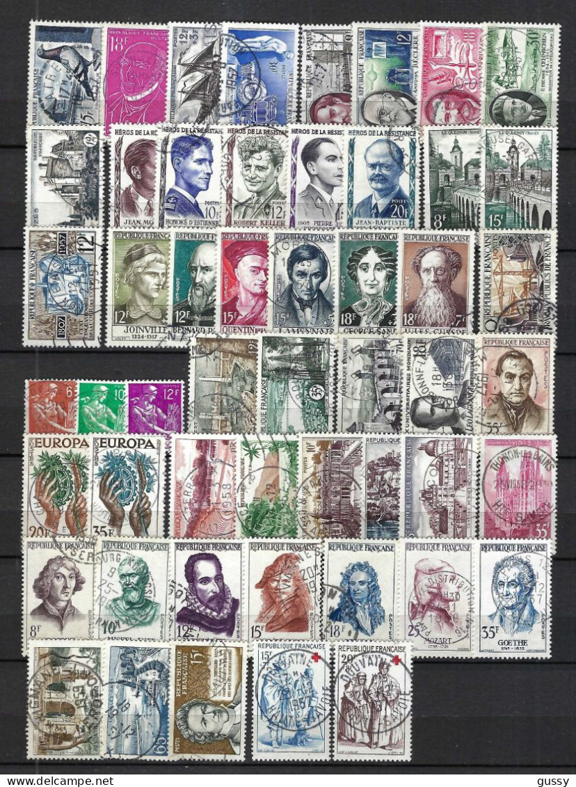 FRANCE 1957: Année Complète Obl., B à TB Obl. - 1950-1959