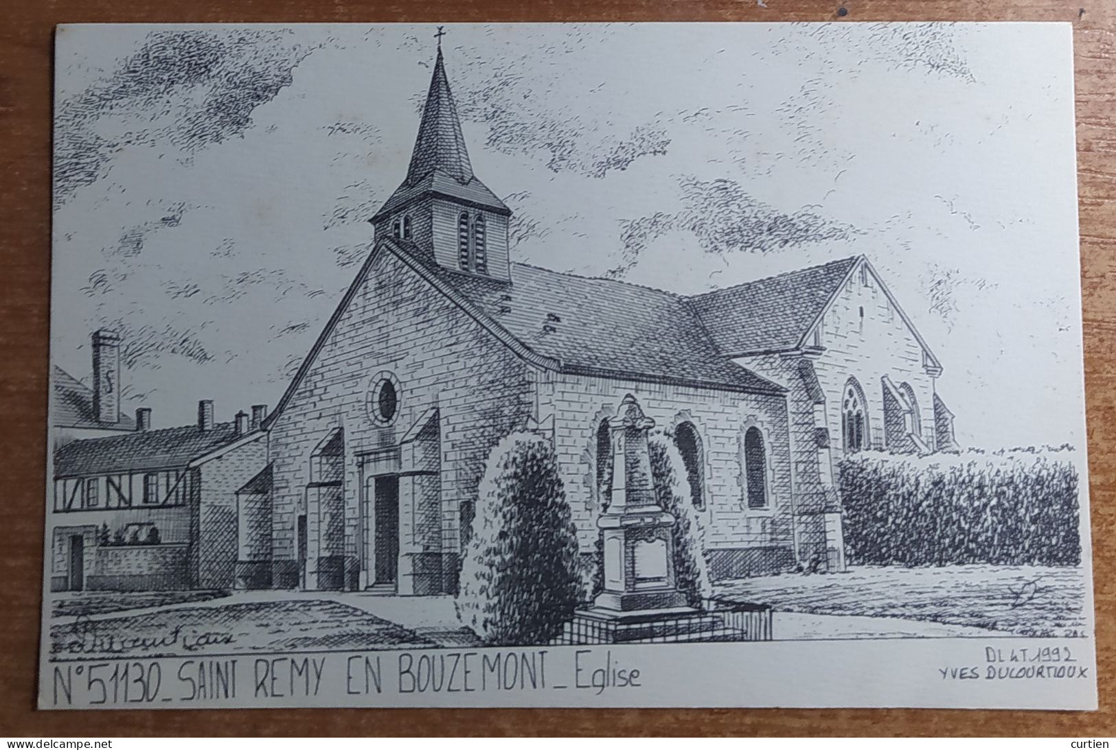 SAINT REMY En BOUZEMONT 51 L' église Et Monument Aux Morts . Par Ducourtioux 1992 - Saint Remy En Bouzemont