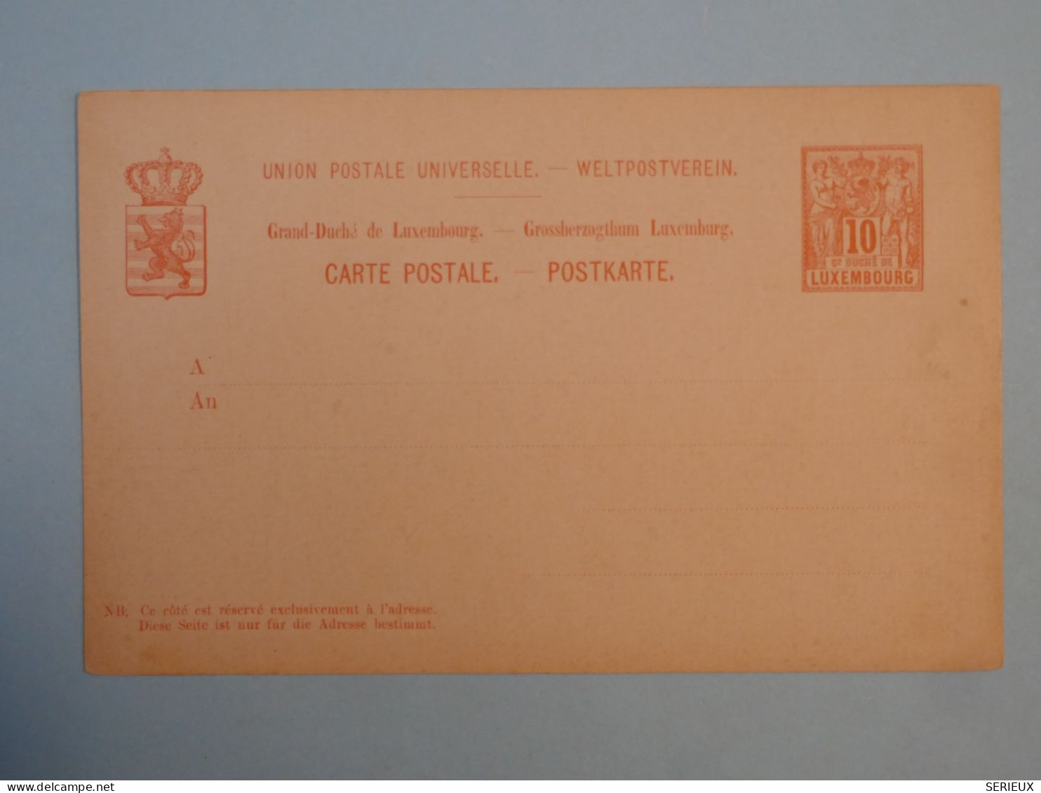 DB16   LUXEMBOURG  BELLE CARTE  ENTIER  RR  1900 +NON VOYAGEE + INTERESSANT+++ - Entiers Postaux