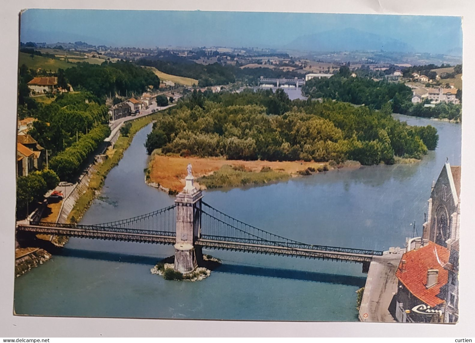 SEYSSEL . 01 . Vue Générale Aerienne . Avec Pont . 1976 - Seyssel