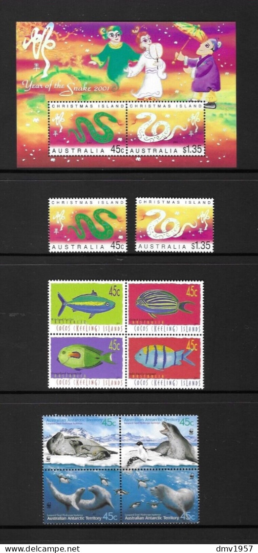 Australian Territories 2001 Unmounted Mint Collection - Collections (sans Albums)