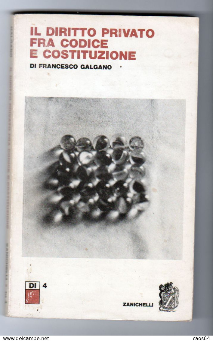Il Diritto Privato Fra Codice E Costituzione Francesco Galgano Zanichelli 1978 - Droit Et économie