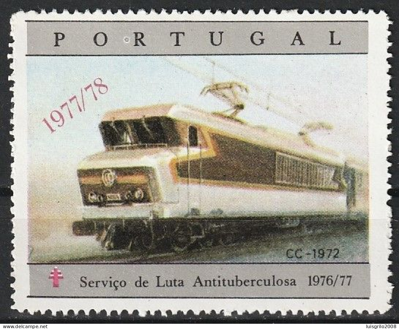 Portugal, Vignettes/ Vinhetas Tuberculosos - Comboios/ Trains > Luta Antituberculosa -|- MNH - Surcharge 1977/ 78 - Local Post Stamps