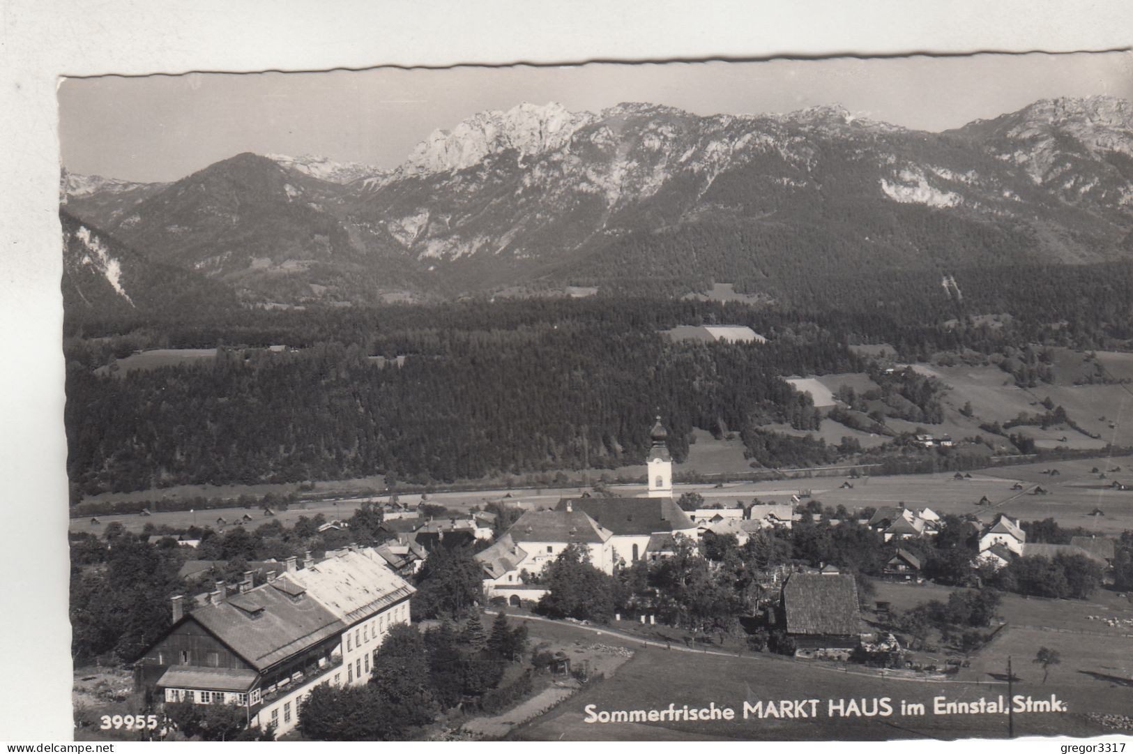 D5023) Sommerfrische MARKT HAUS Im ENNSTAL - Steiermark - Kirche Häuser S/W ALT - Haus Im Ennstal