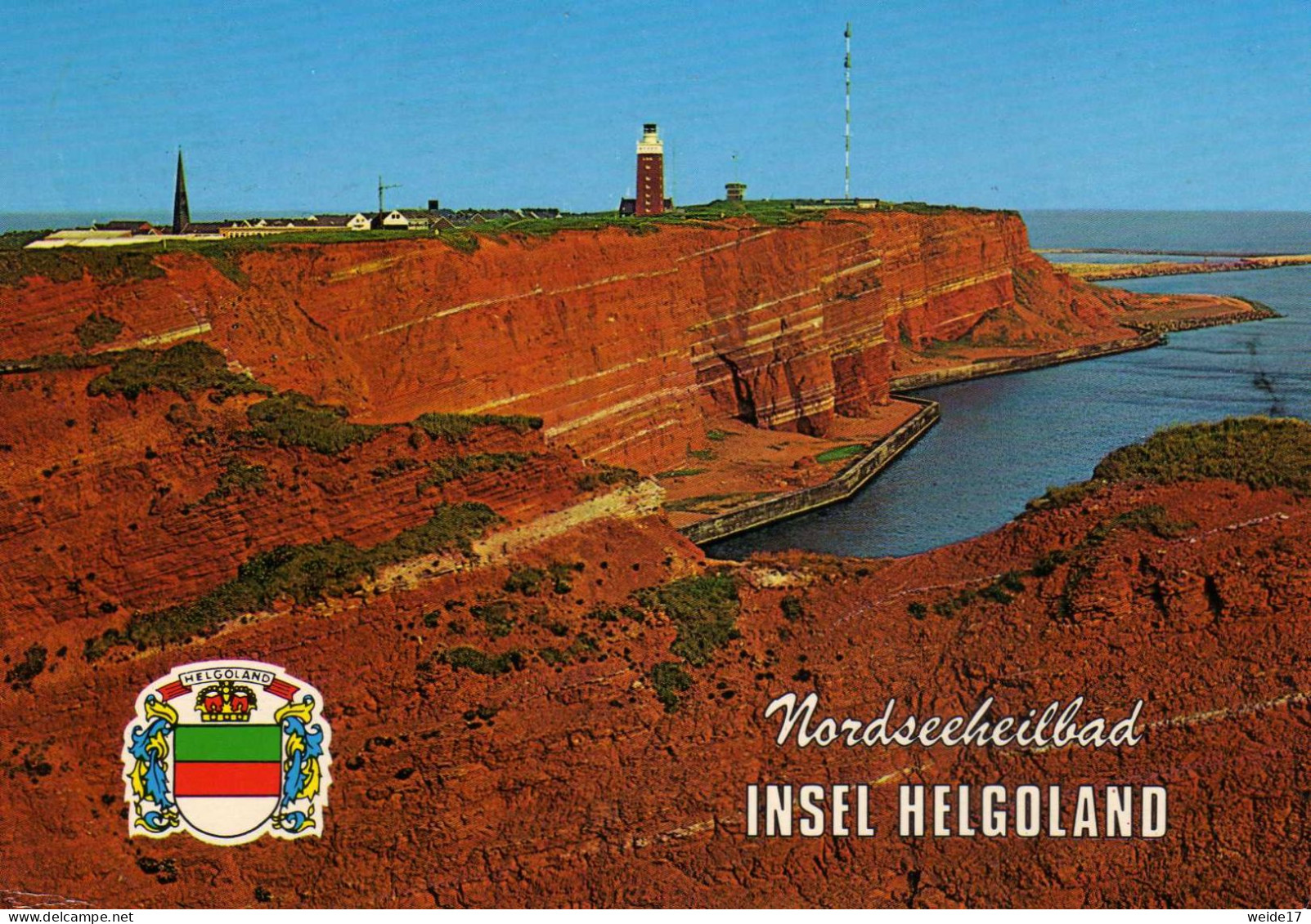 04971 - HELGOLAND - Blick Auf Die Westküste Mit Leuchtturm Und Radarstation (3) - Helgoland