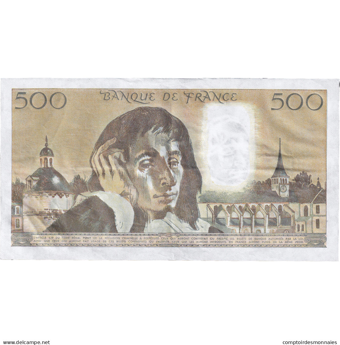 France, 500 Francs, Pascal, 1986, R.241, TTB+, Fayette:71.34 - 500 F 1968-1993 ''Pascal''