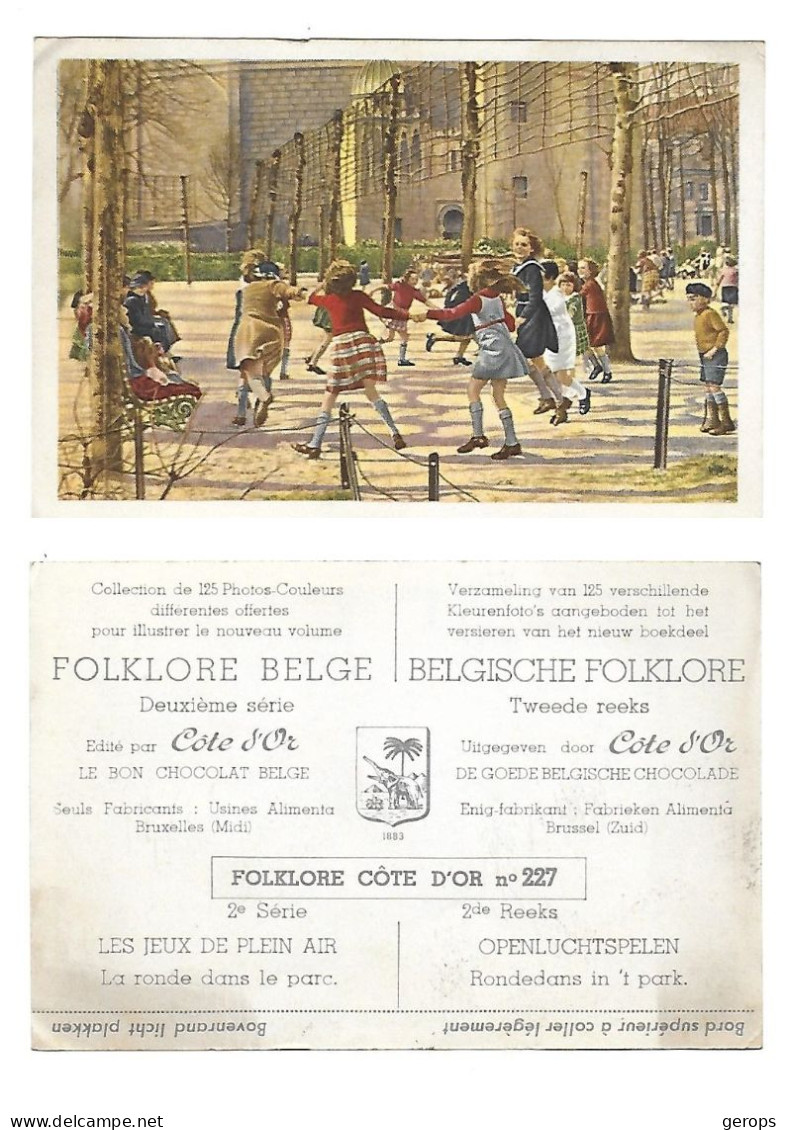 4a Cote D'Or Belgische Folklore 2de Reeks Nr 227 Openluchtspelen - Côte D'Or