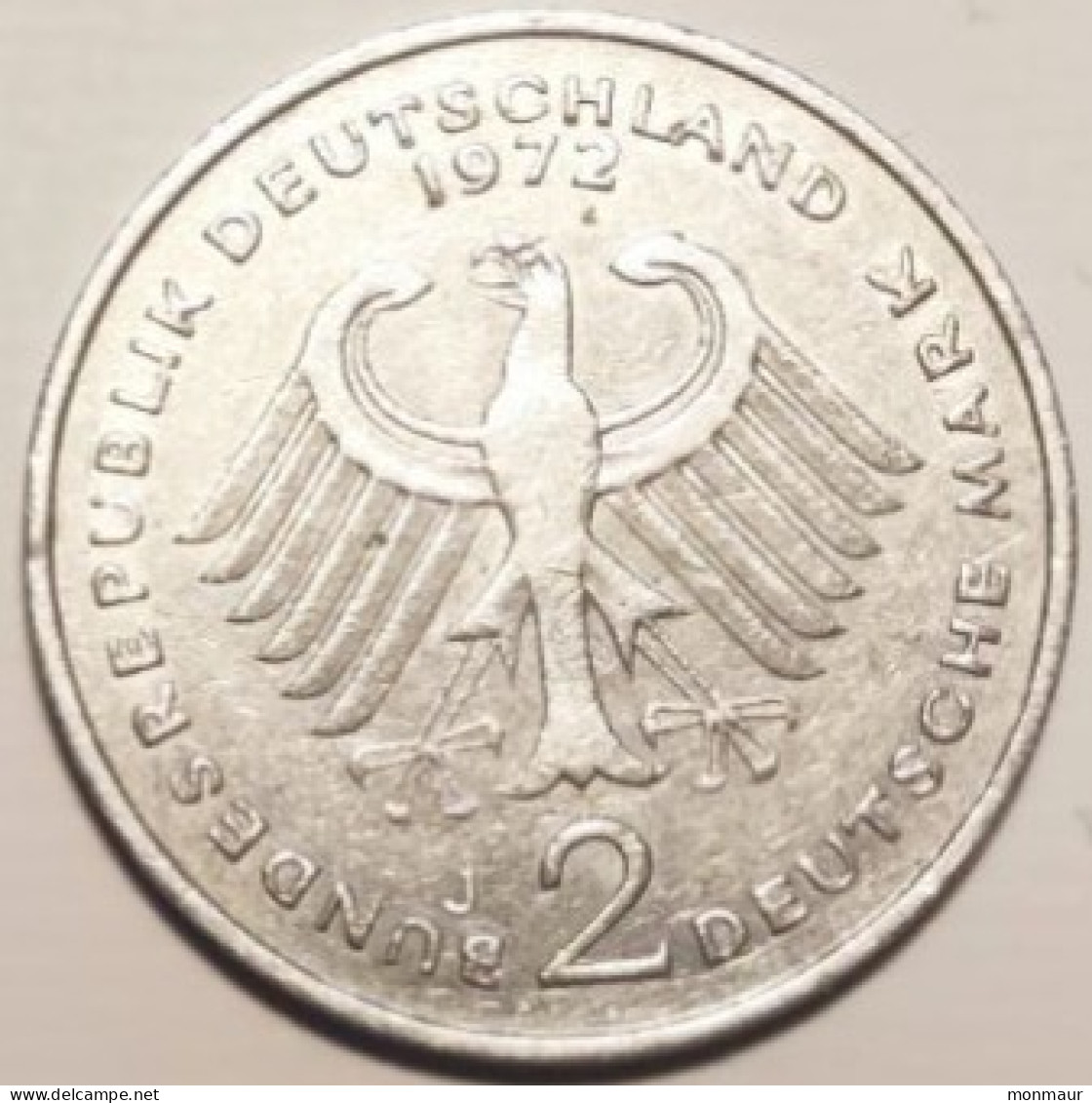 GERMANIA 1972  2 DM  KONRAD ADENAUER - 2 Marcos