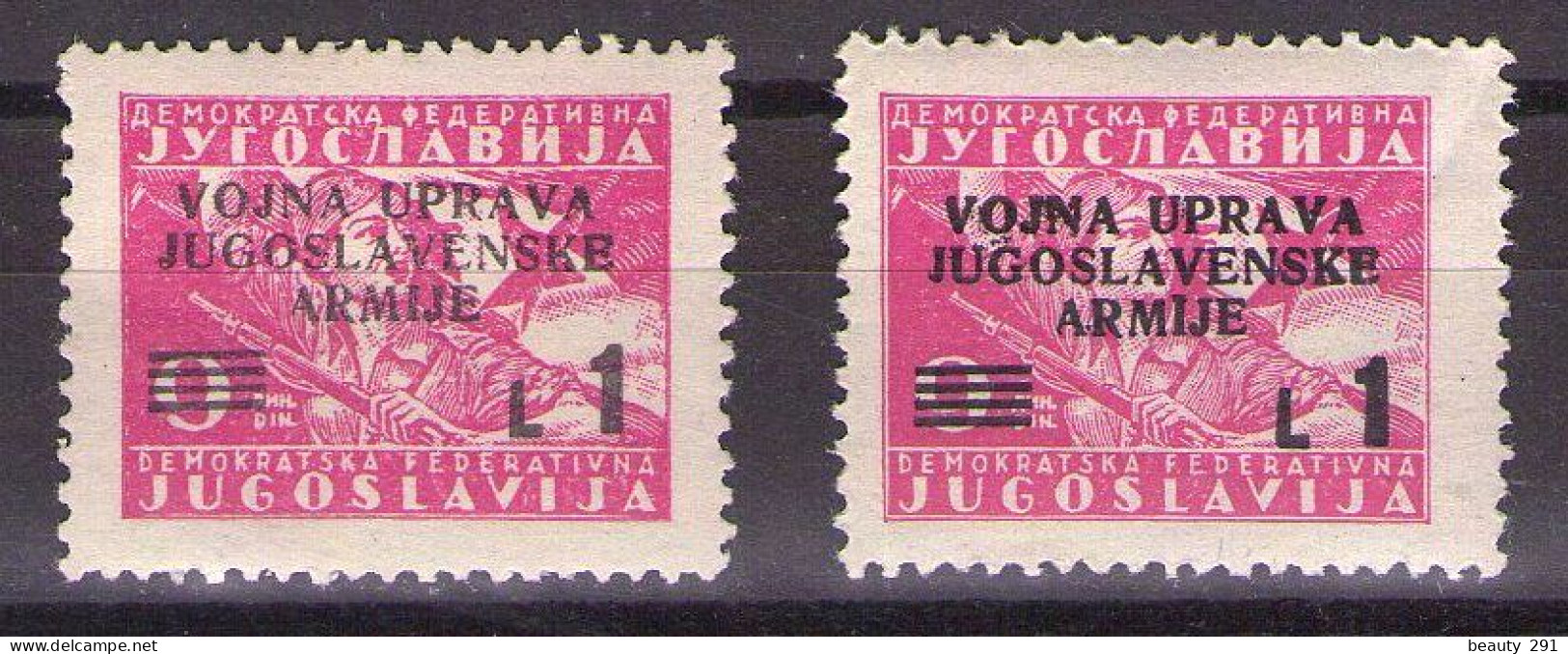 1947 ISTRIA E LITORALE SLOVENO,AMMINISTRAZIONE MILITARE JUGOSLAVA  ,Sass. 67  MNH**VF - Yugoslavian Occ.: Slovenian Shore