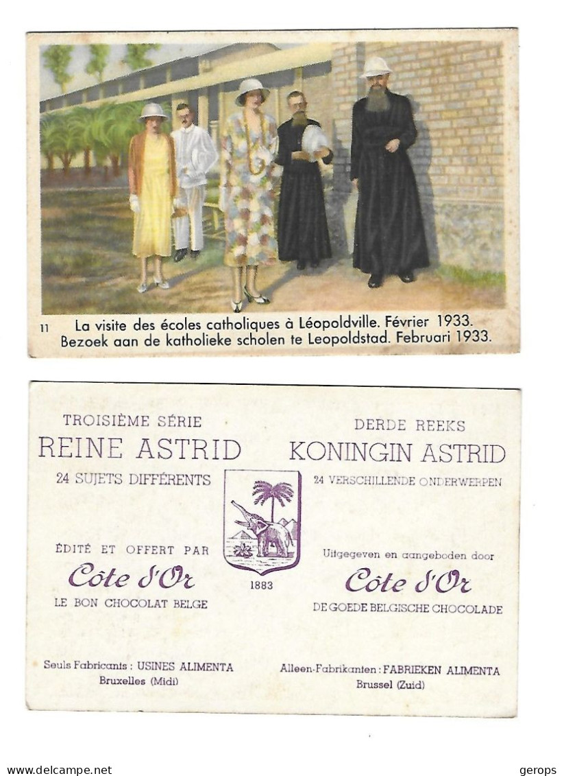 16a Cote D'Or Koningin Astrid Derde Reeks Nr 11 Bezoek Kath. Scholen Leopoldstad 1933 - Côte D'Or