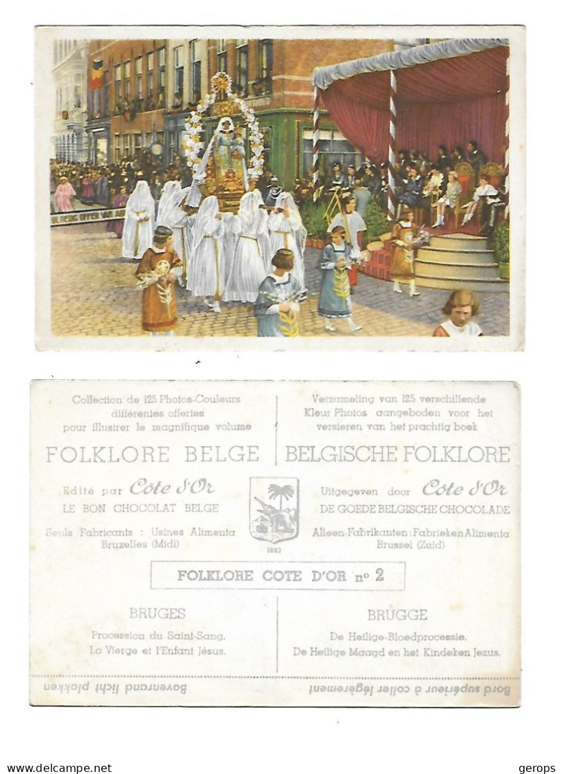 22a Cote D'Or Folklore  Nr 2 Brugge Heilige Bloedpocessie - Côte D'Or