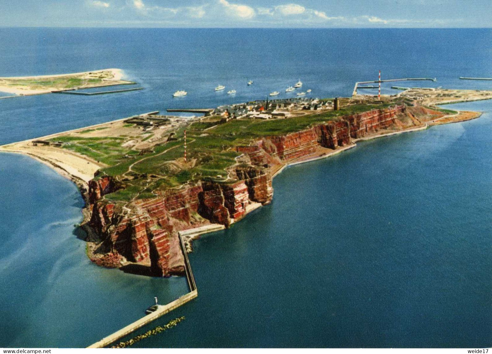 04980 - HELGOLAND - Blick Von Norden Auf Das Oberland Und Die Lange Anna (2) - Helgoland