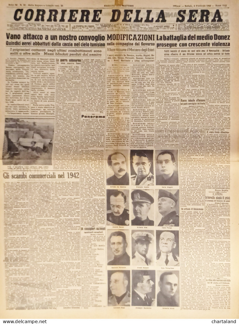 Corriere Della Sera N. 32 - 1943 La Battaglia Del Medio Donez - Altri & Non Classificati