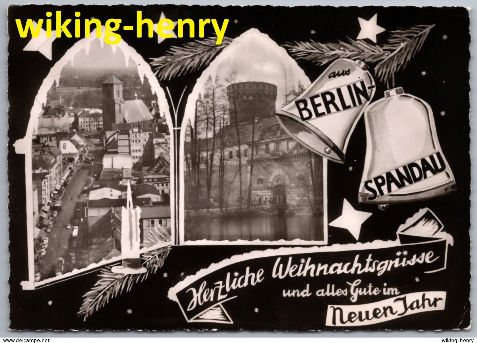 Berlin Spandau - S/w Herzliche Weihnachtsgrüße Aus Berlin Spandau - Selten ! - Spandau