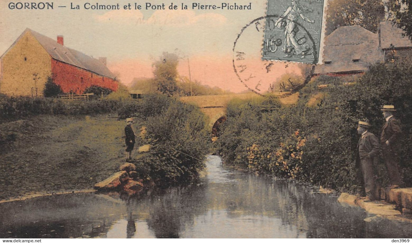 GORRON (Mayenne) - La Colmont Et Le Pont De La Pierre Pichard - Voyagé 1924 (2 Scans) Wager, 9 Rue Gobert à Clichy/Seine - Gorron
