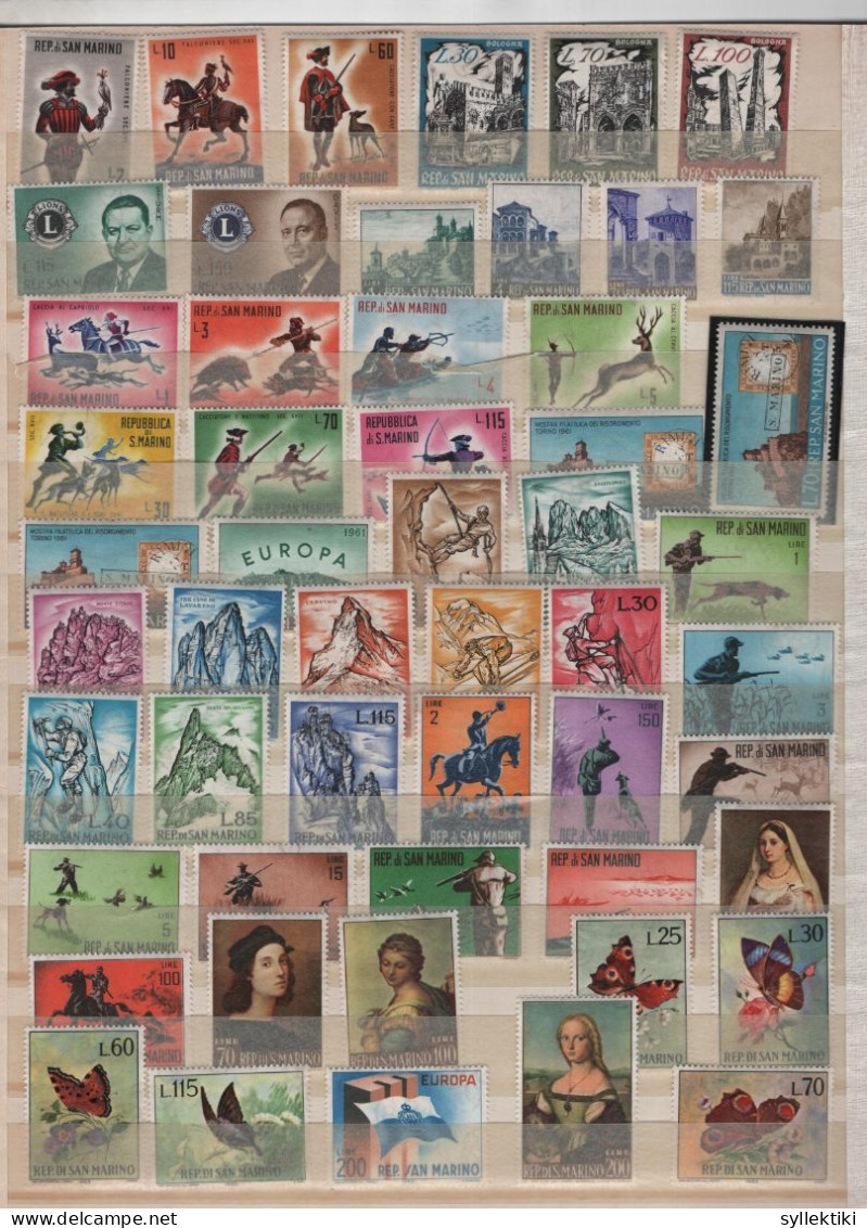 SAN MARINO LARGE COLLECTION OF 205 DIFFERENT MNH STAMPS - Verzamelingen & Reeksen